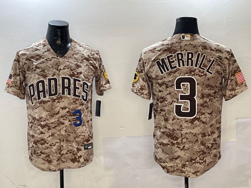 Men San Diego Padres #3 Merrill Camo Game 2025 Nike MLB Jersey style 7->san diego padres->MLB Jersey